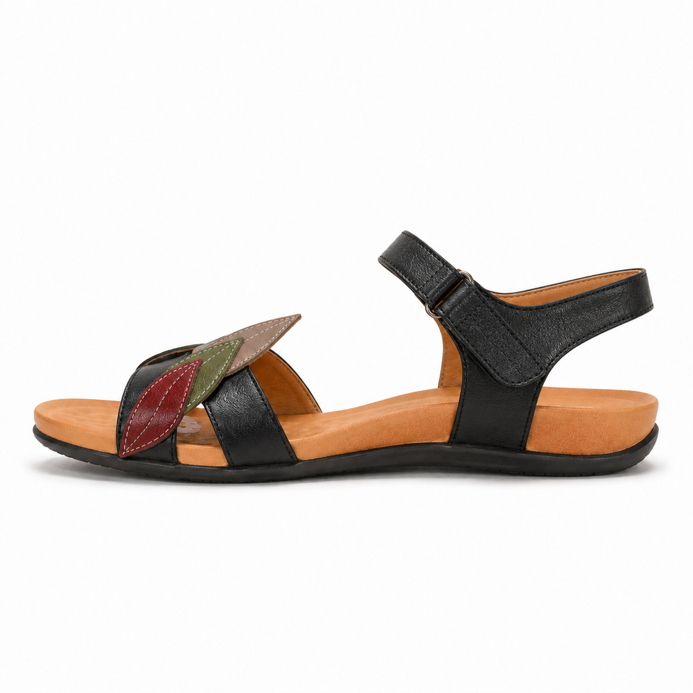 Modena Orthopedic Sandals - Black - side view