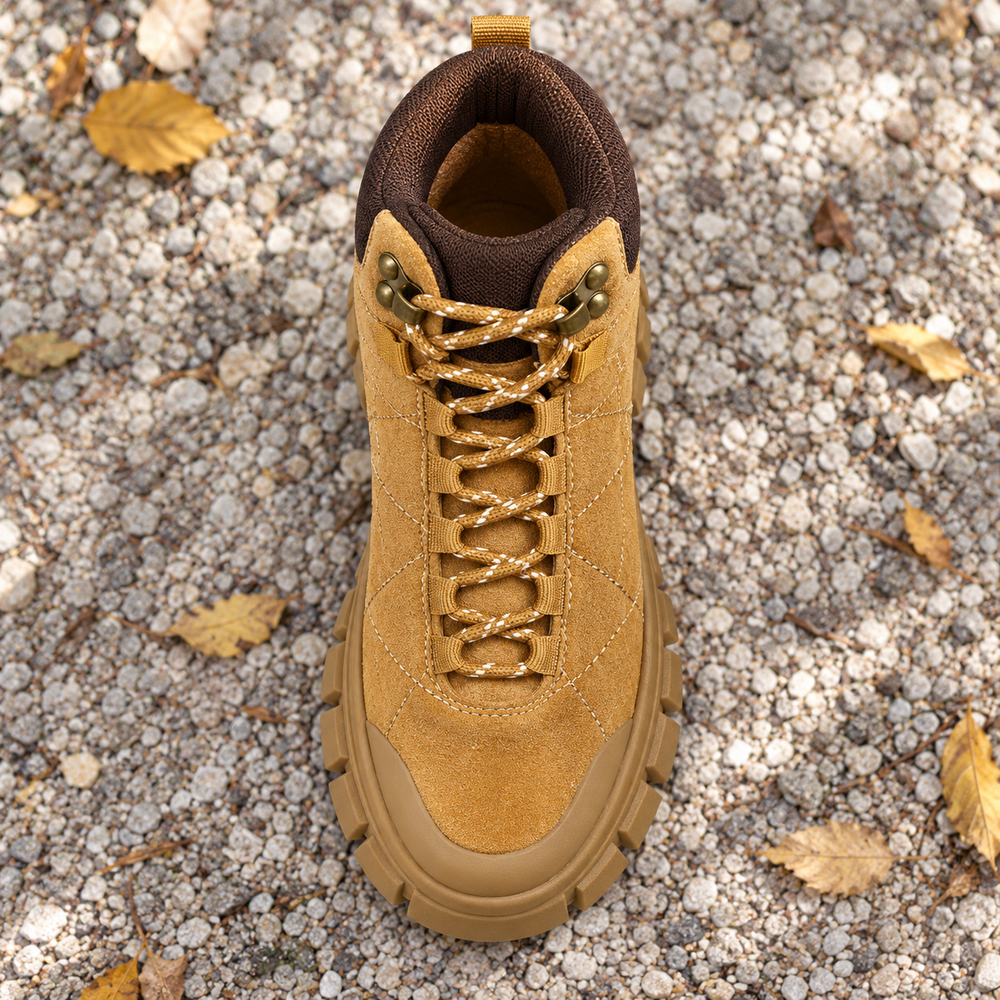 Lecco Hiking Boots in Wheat (inside view)