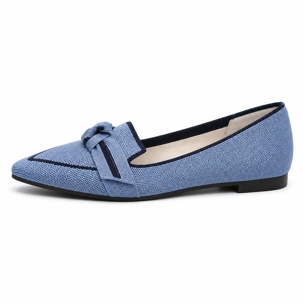 The Capri Orthopedic Comfort Shoes - Denim - side view