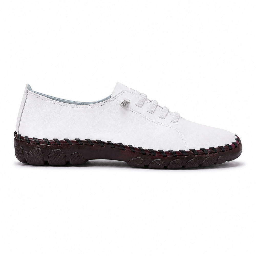 Padova Orthopedic Flats - White - side view