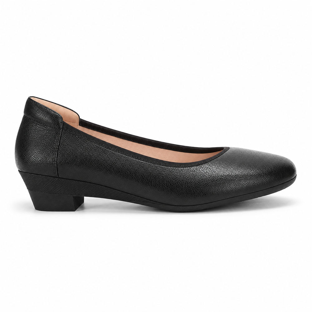 Cagliari Orthopedic Comfort Pumps - Black - side view