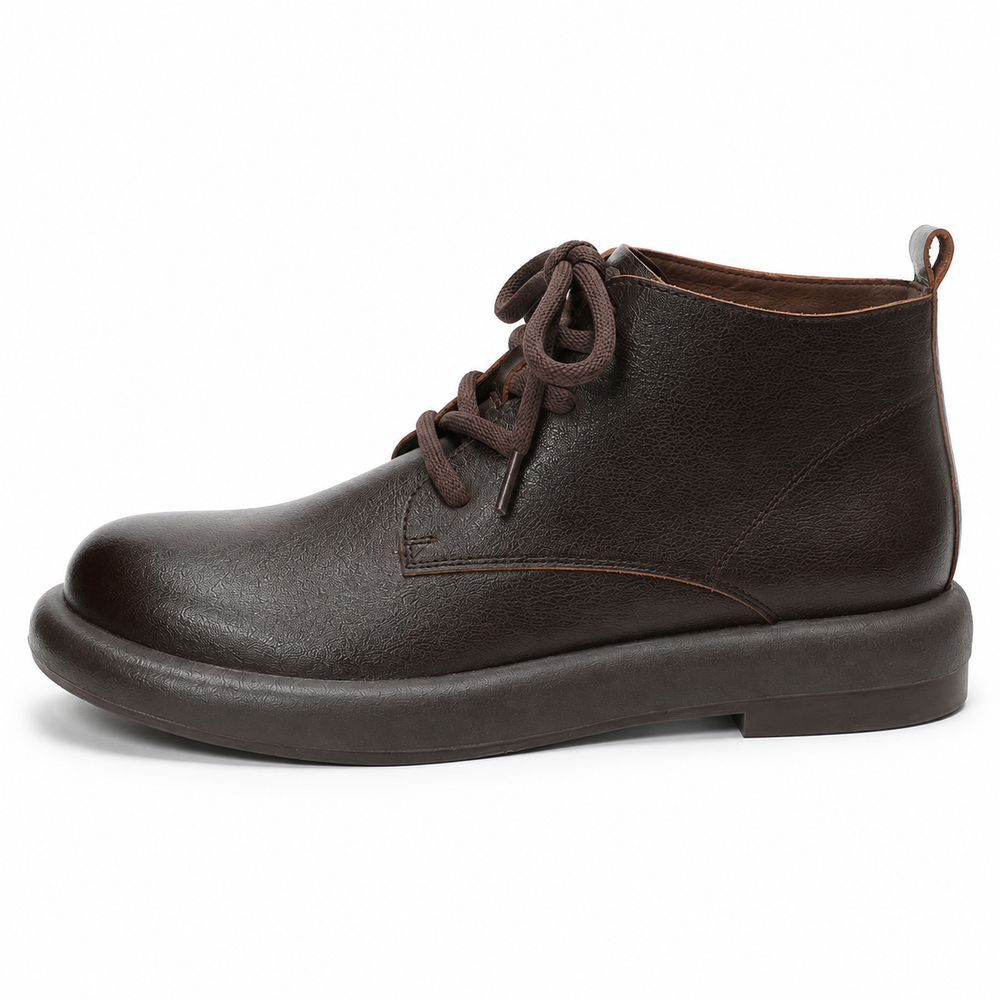 Treviso Orthopedic Ankle Boots - Brown Velvet - side view