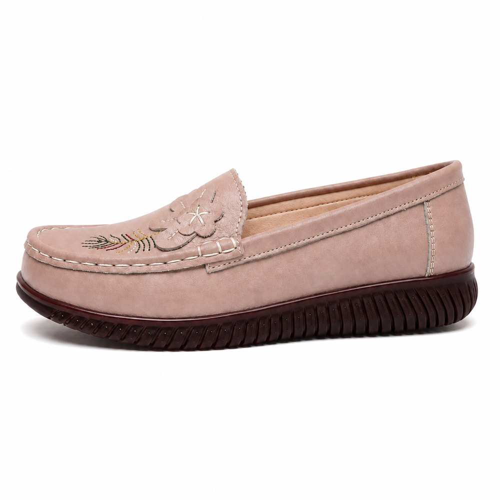 Pavia Orthopedic Flats - Apricot - side view