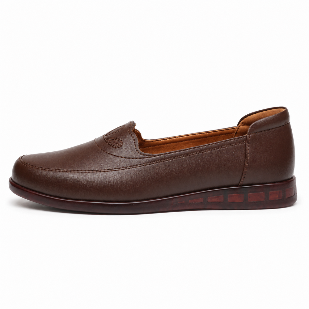 Brescia Orthopedic Flats - Brown - side view
