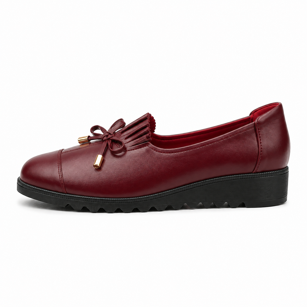 Sorrento Orthopedic Comfort Shoes - Wine - side view