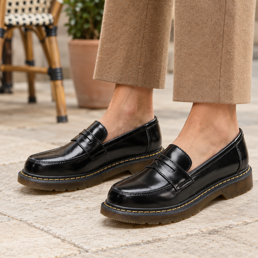 Varenna Loafers in Black (on foot)