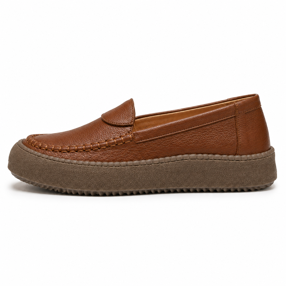Trieste Orthopedic Comfort Shoes - Brown - side view