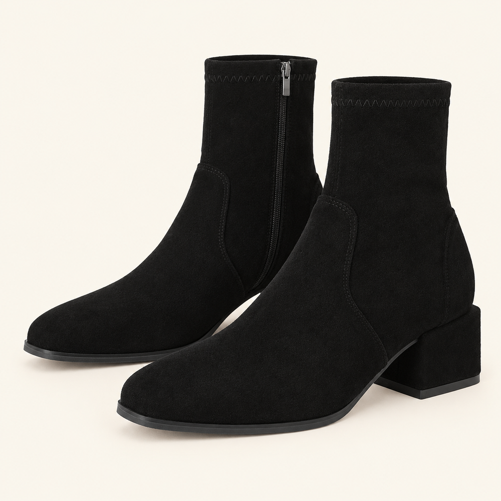 Certaldo Ankle Boots in Black Suede