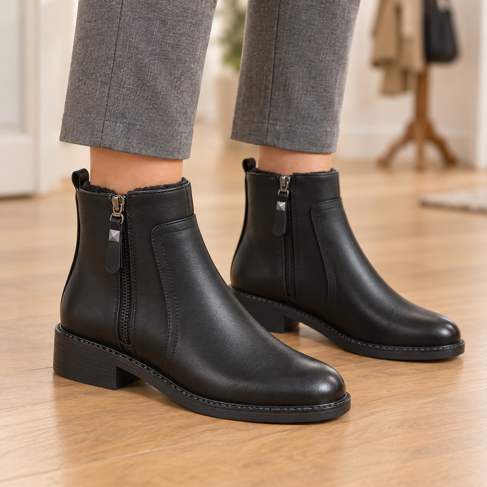 Narni Orthopedic Ankle Boots in Black (on foot)
