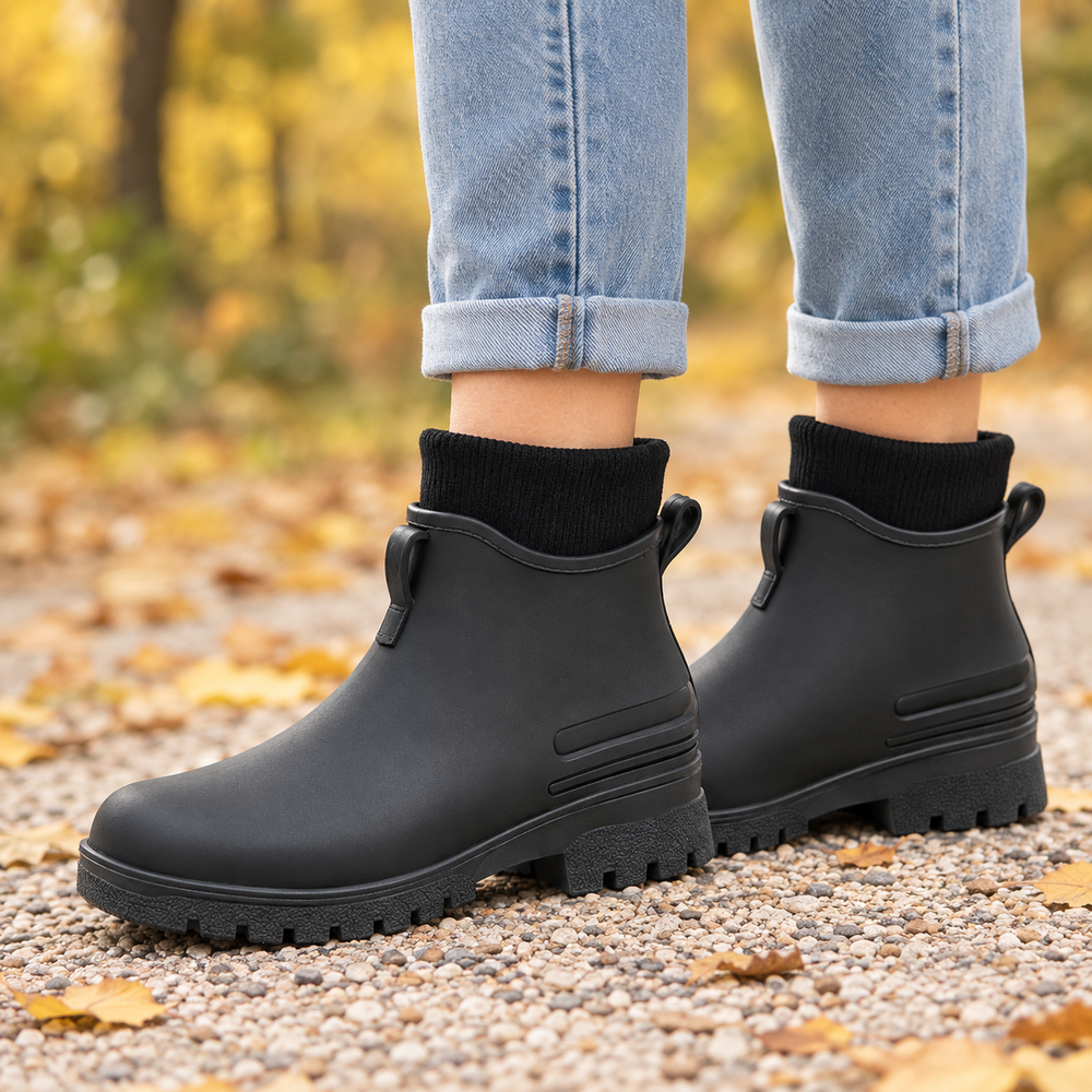 Tirano Rain Boots in Black (on foot)