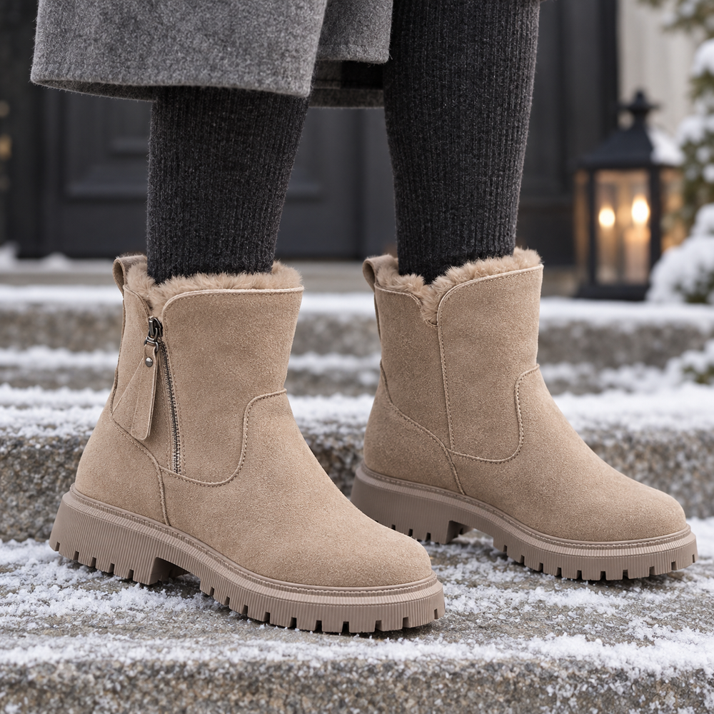 Cortina Snow Boots in Sand (on foot)