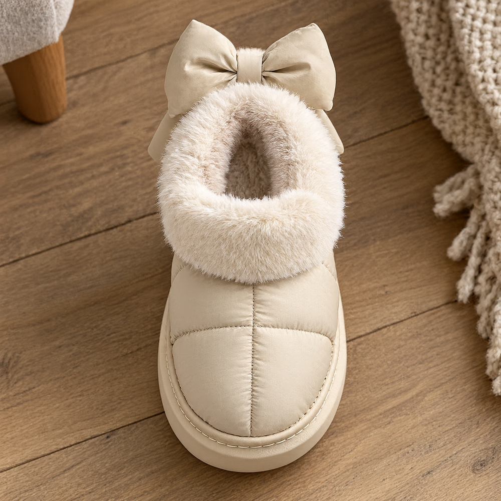 Brunico Slippers in Cream (inside view)