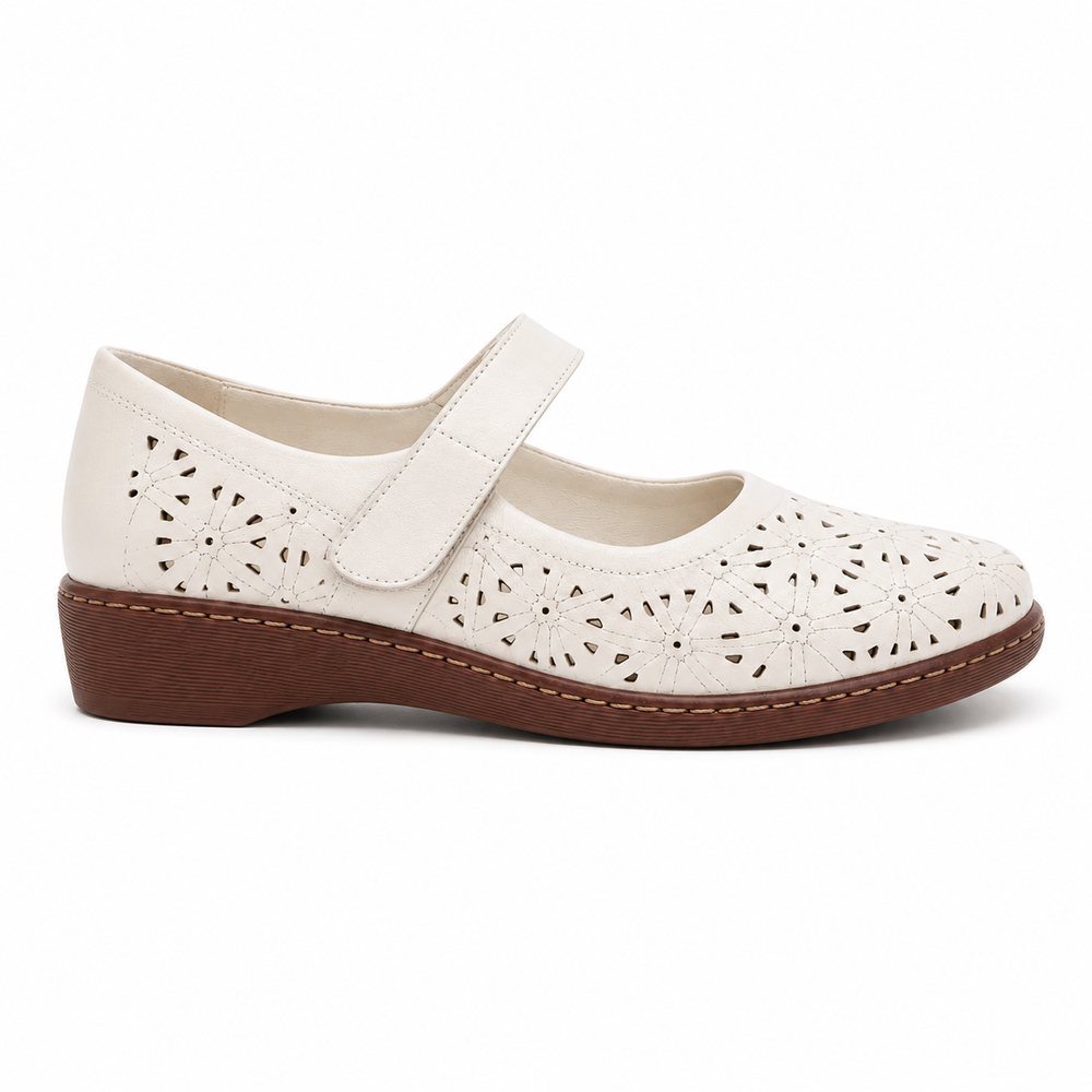 Ferrara Orthopedic Sandals - Beige - side view