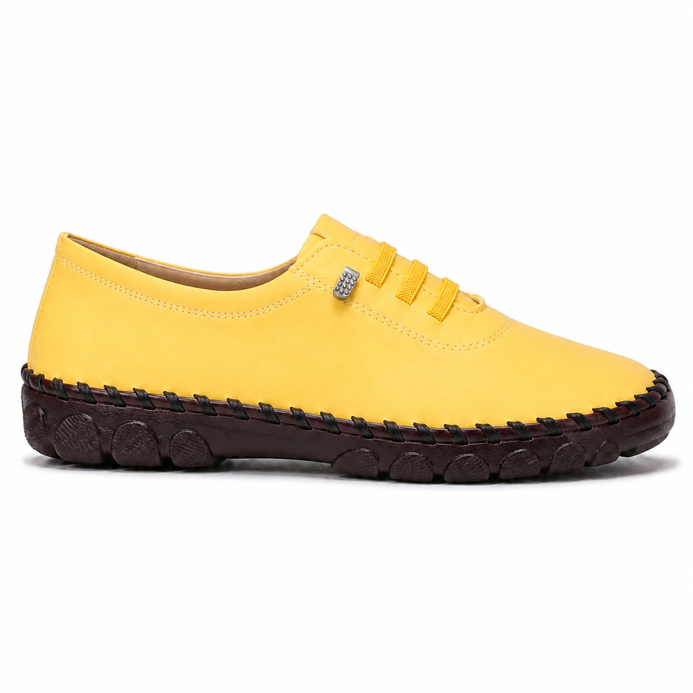 Fiesole Orthopedic Flats - Yellow - side view