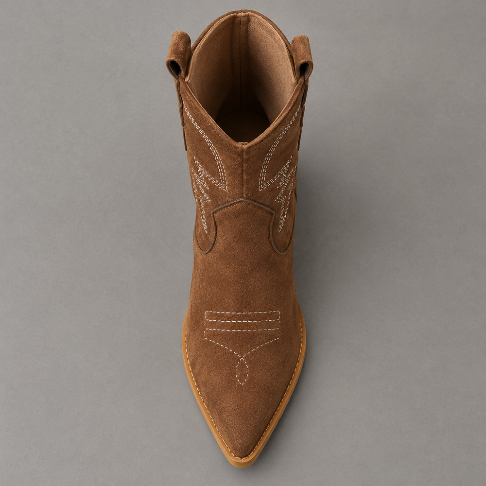 Massa Western Boots in Saddle Brown (inside view)
