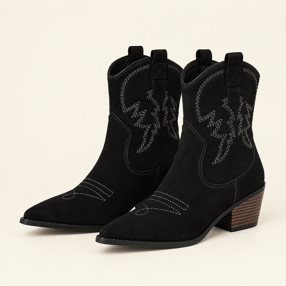 Massa Western Boots in Black