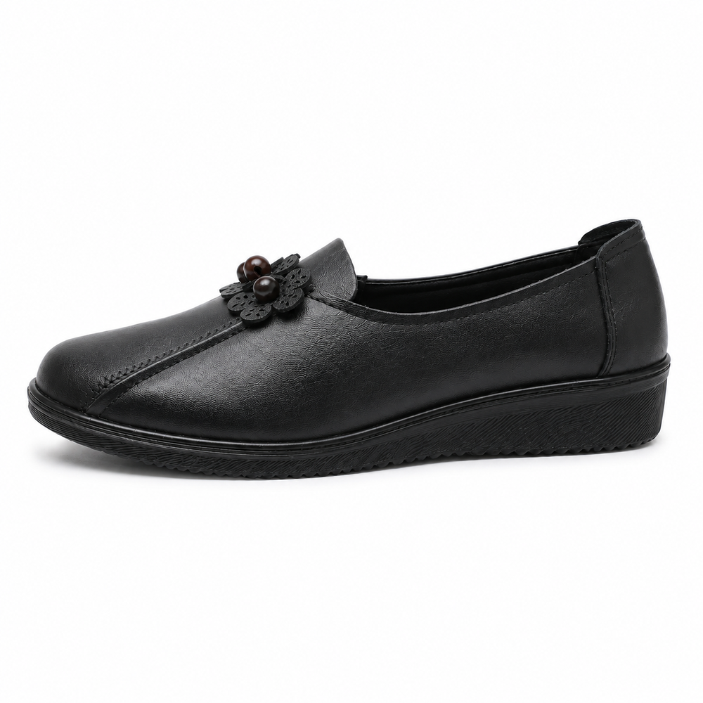 Perugia Orthopedic Comfort Shoes - Black - side view
