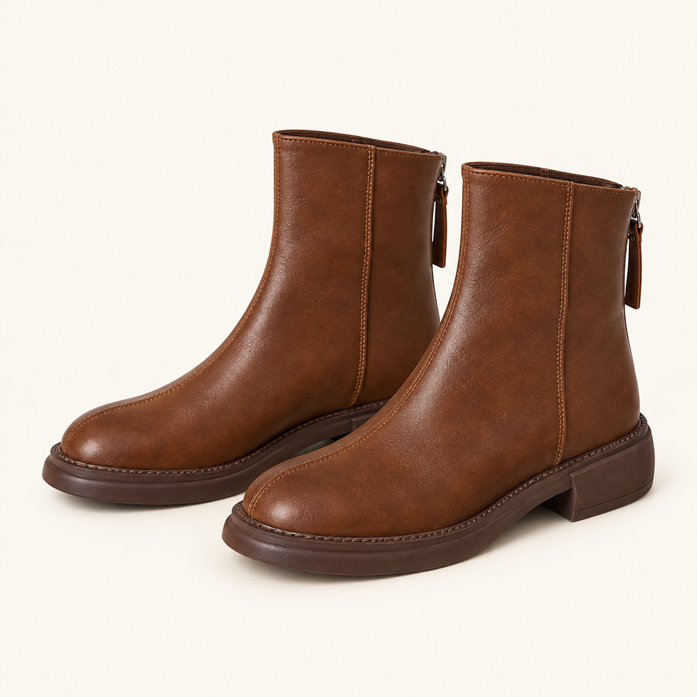 Spello Ankle Boots in Cognac