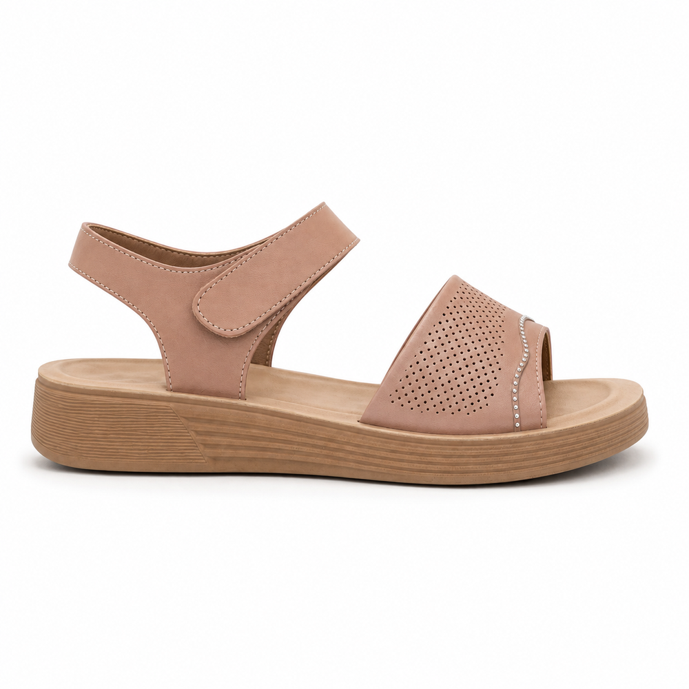 Gaeta Orthopedic Sandals - Dusty Rose - side view