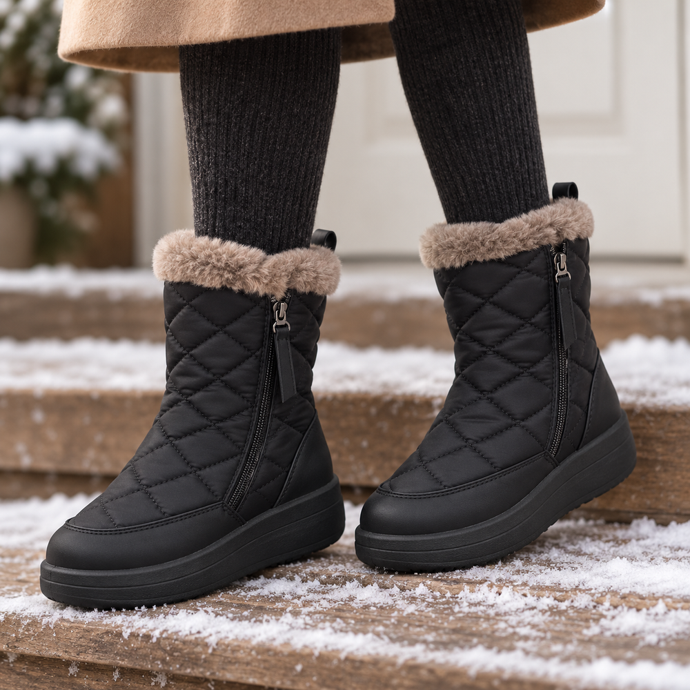 Urbania Snow Boots in Black (on foot)