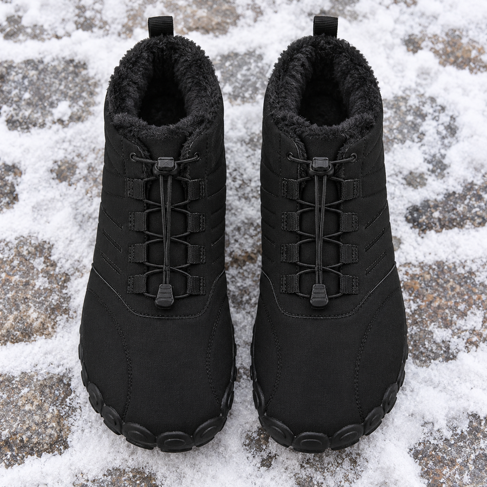 Erice Snow Boots in Black (inside view)