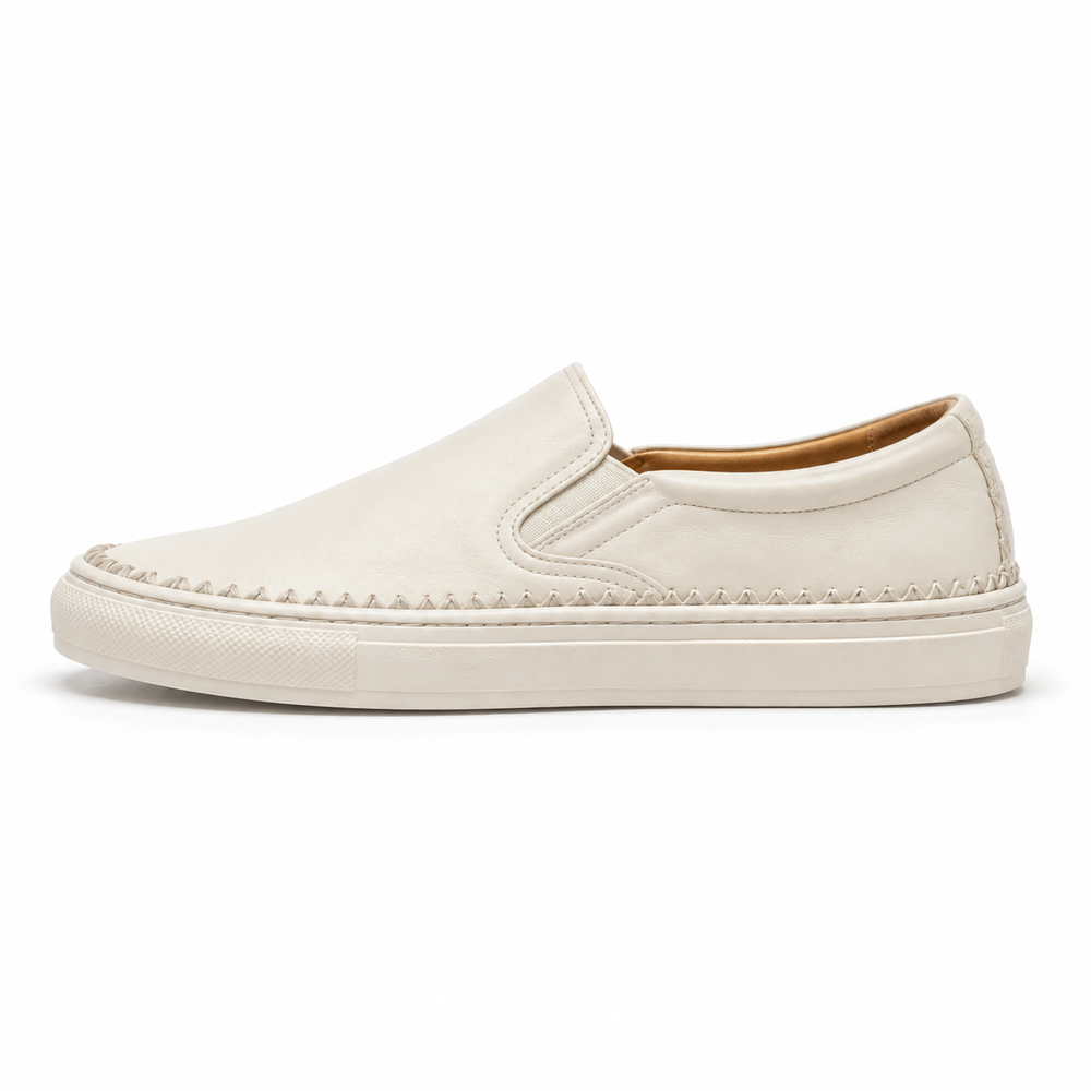 Bologna Orthopedic Loafers - White - side view