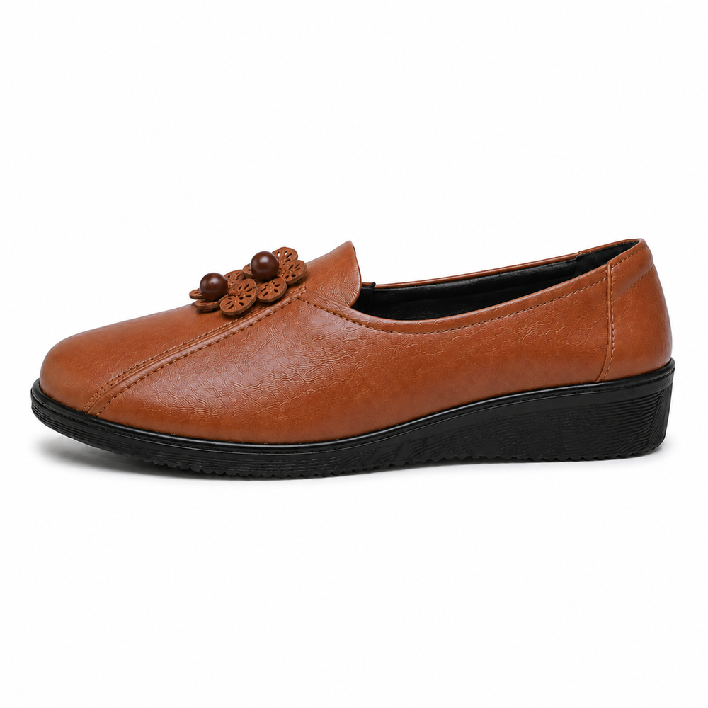 Perugia Orthopedic Comfort Shoes - Light Brown - side view