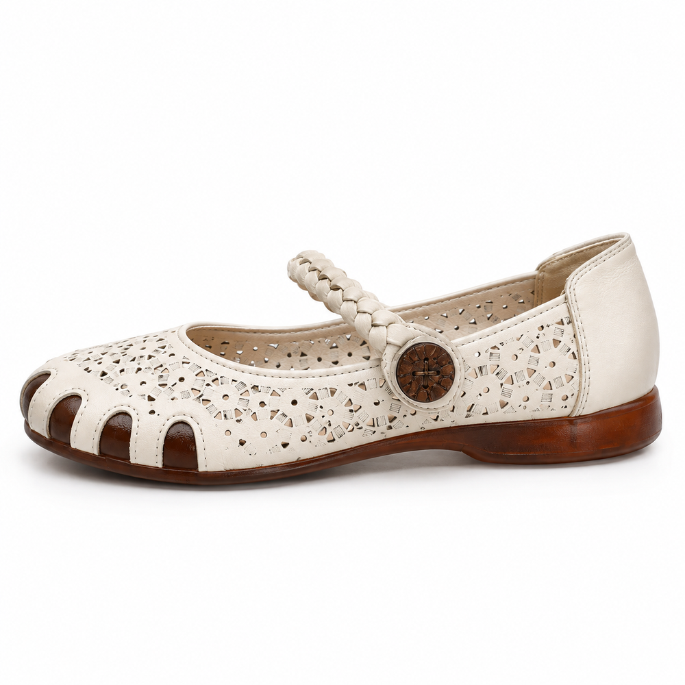 Viterbo Orthopedic Sandals - Off-White - side view