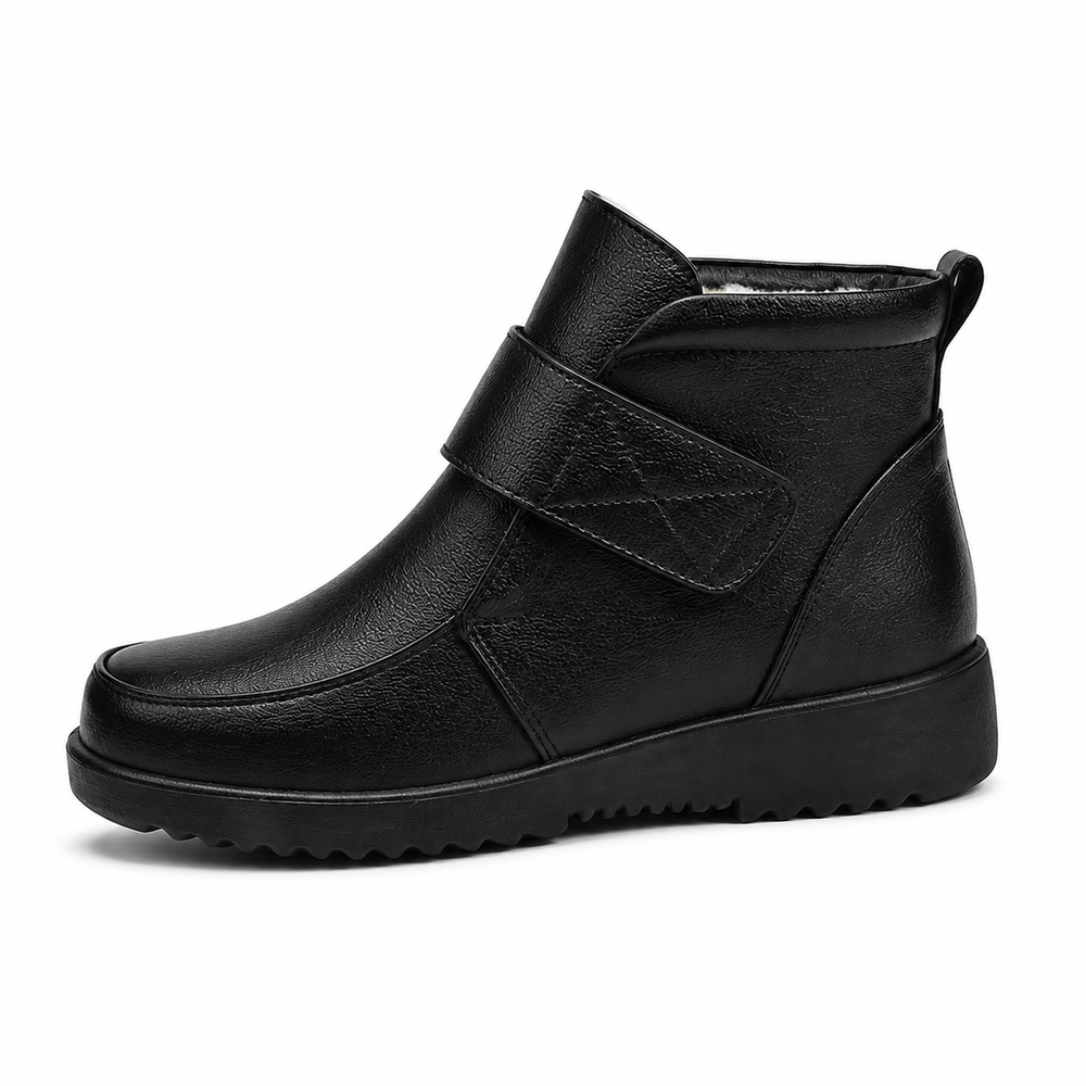 Monza Orthopedic Ankle Boots - Black - side view