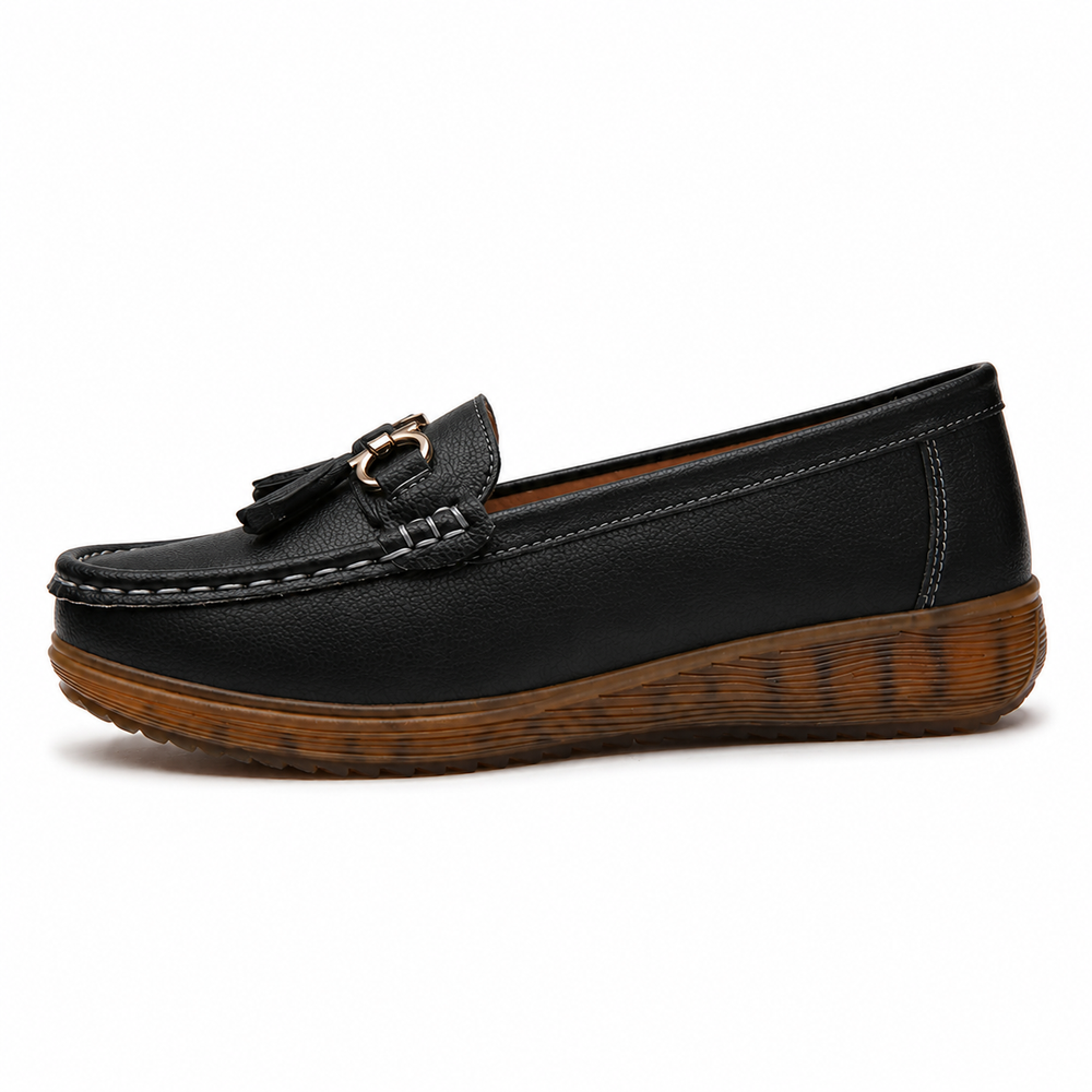Tivoli Orthopedic Loafers - Black - side view