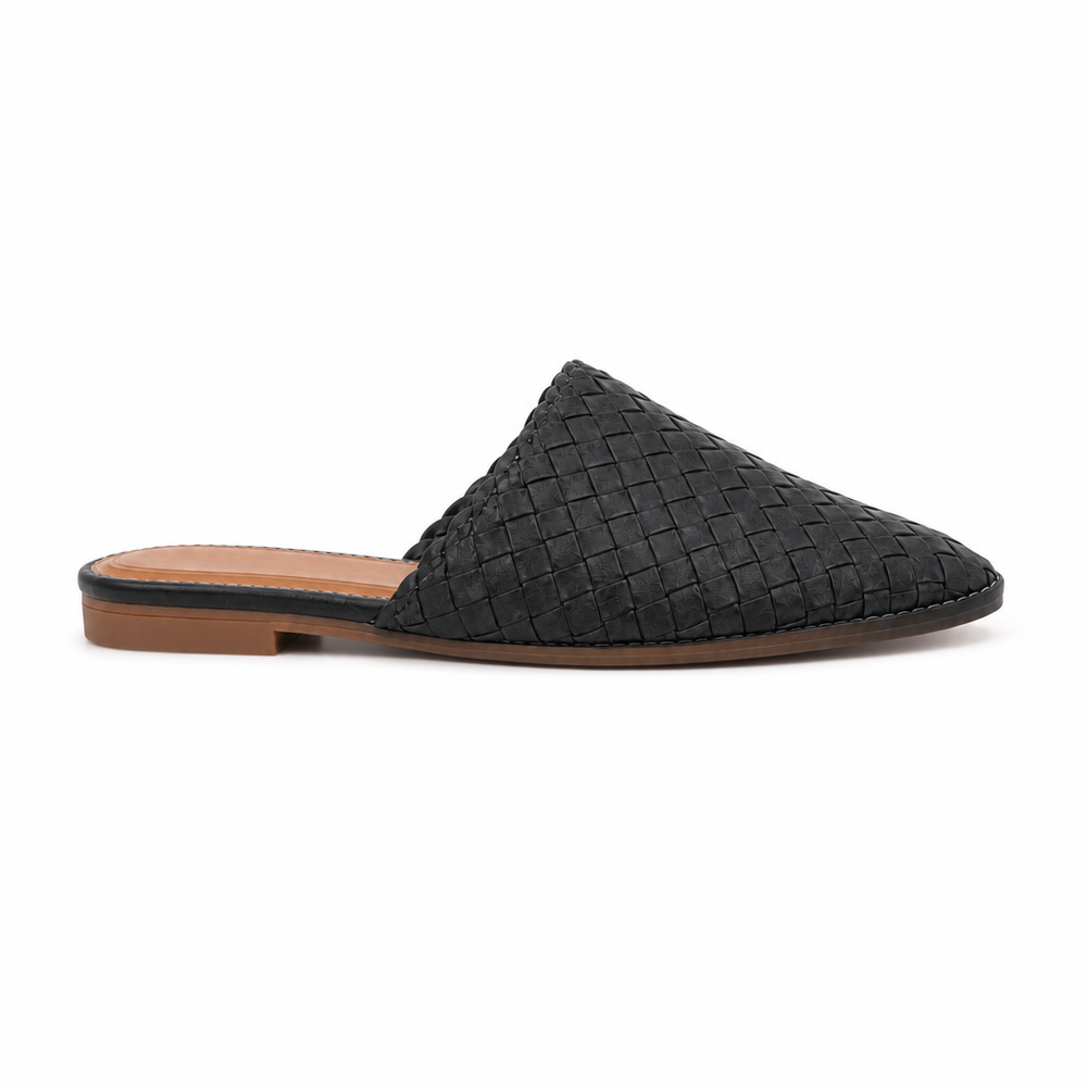 The Taormina Orthopedic Sandals - Black - side view