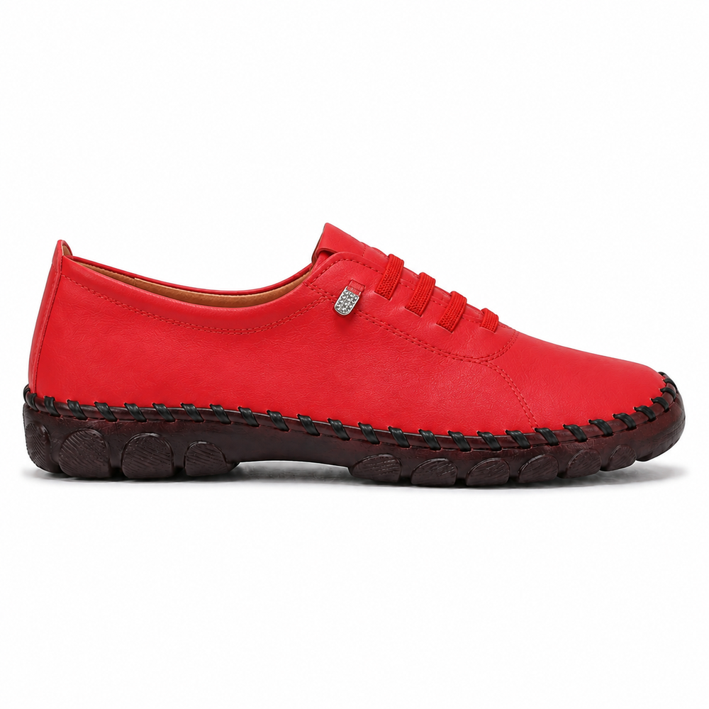 Padova Orthopedic Flats - Red - side view