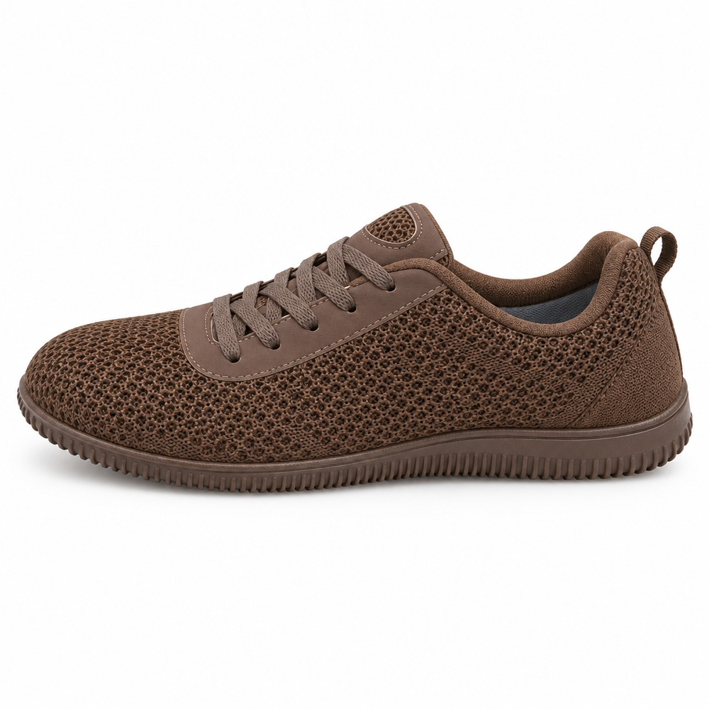 Balestrate Orthopedic Walking Shoes - Brown - side view