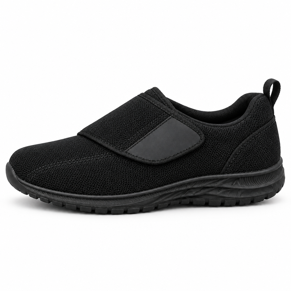 Arbus Orthopedic Walking Shoes - Black - side view
