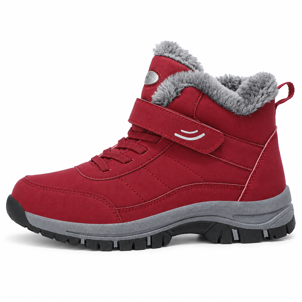 Chiusa Orthopedic Ankle Boots - Maroon - side view