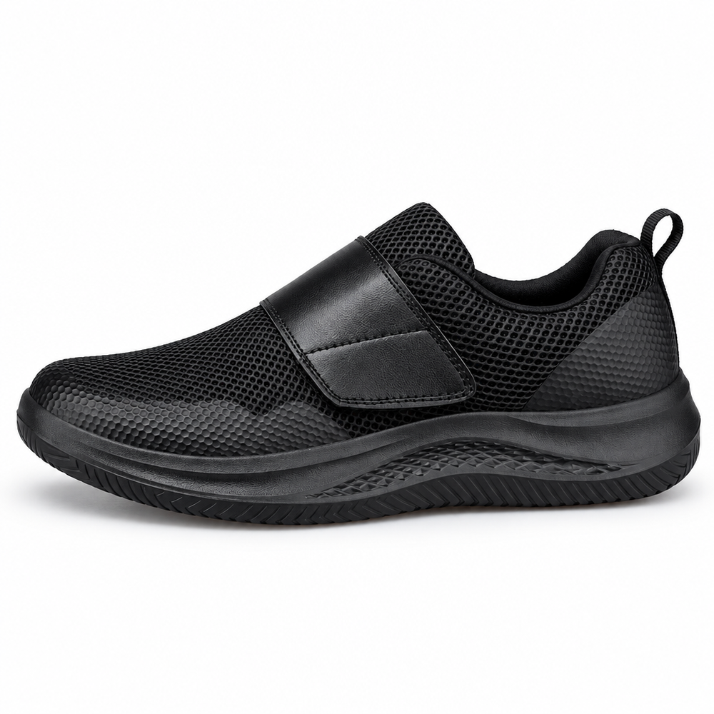 Arco Women's Orthopedic Walking Shoes - Black - side view