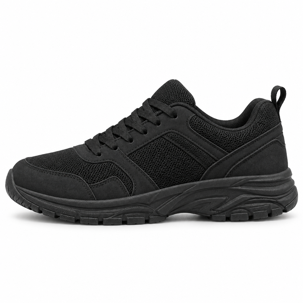 Bellaria Women's Orthopedic Walking Trainers - Black - side view