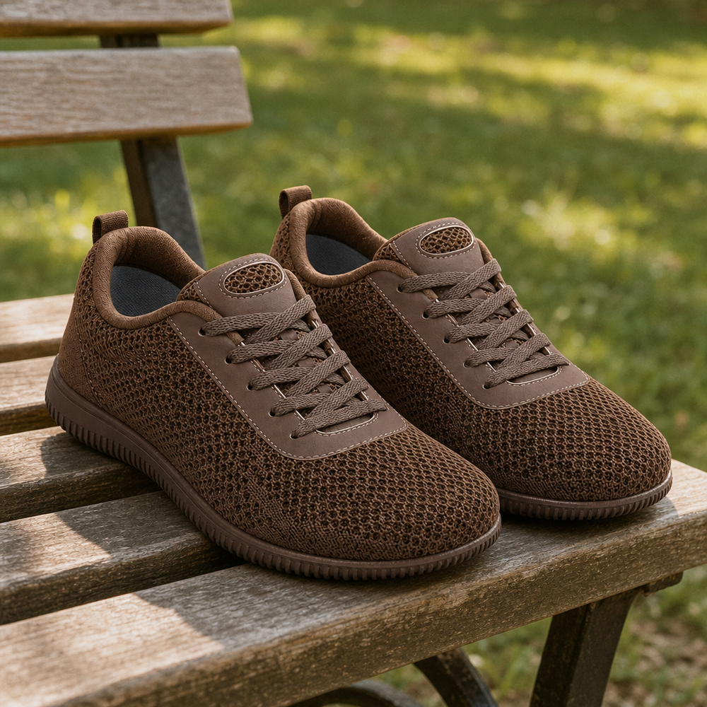 Balestrate Orthopedic Walking Shoes - Brown - styled