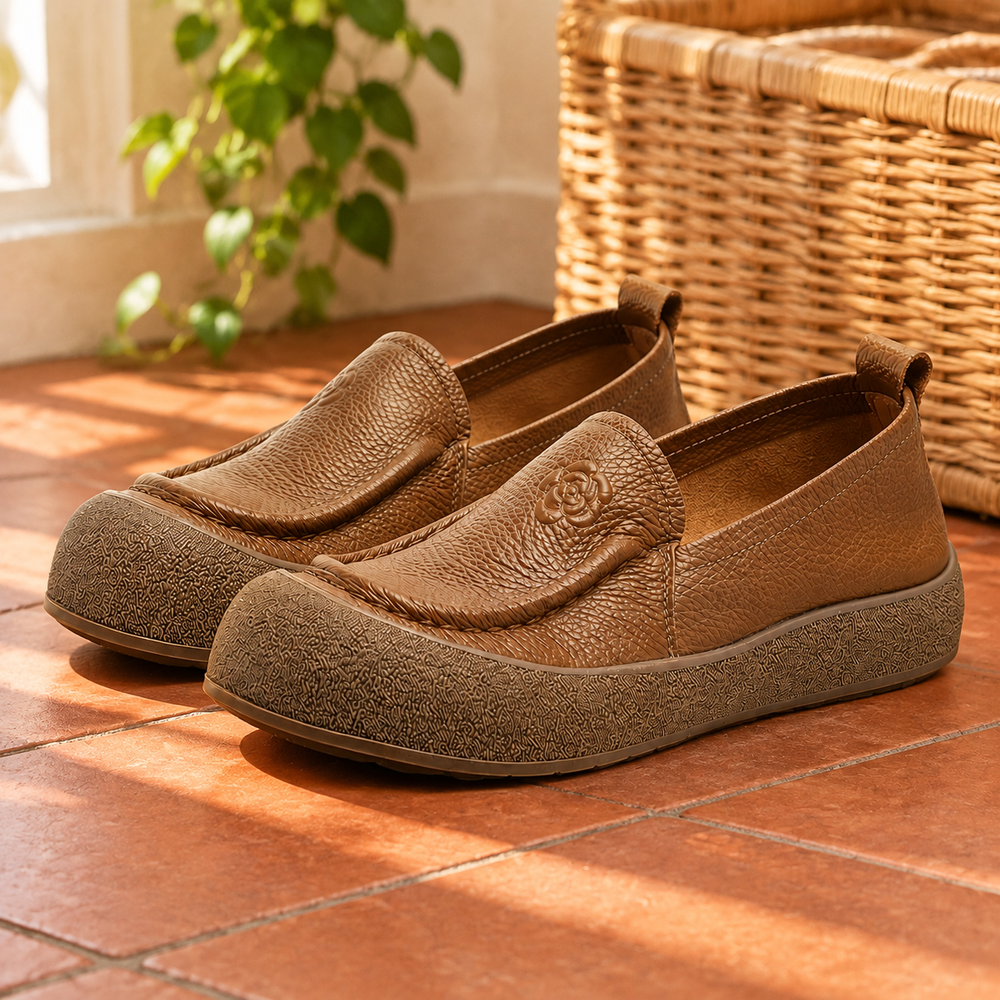 Carrara Orthopedic Moccasins - Brown - styled
