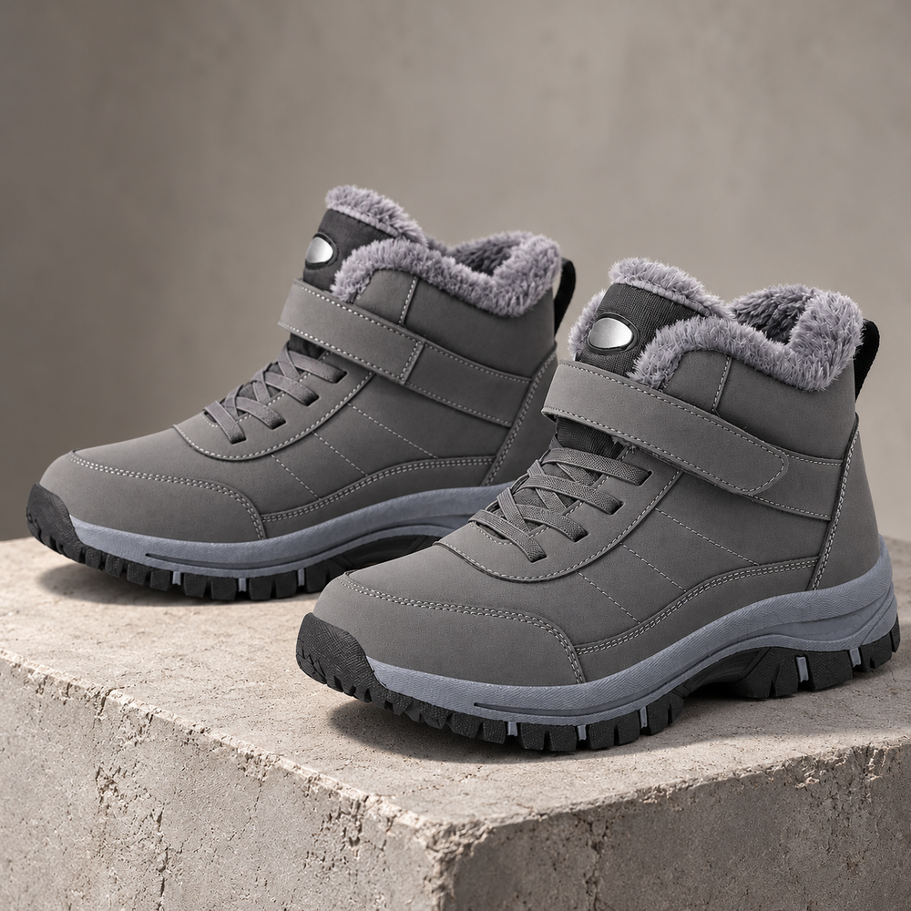 Chiusa Orthopedic Ankle Boots - Gray - styled