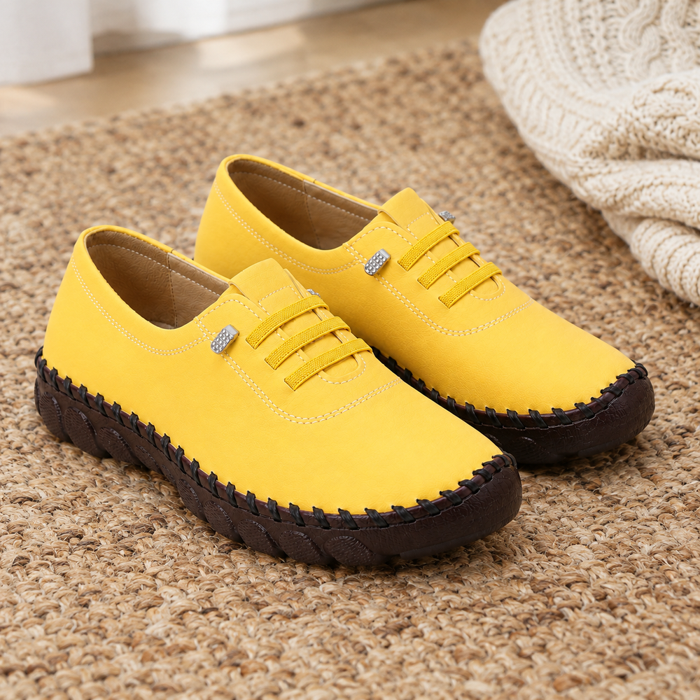 Fiesole Orthopedic Flats - Yellow - styled