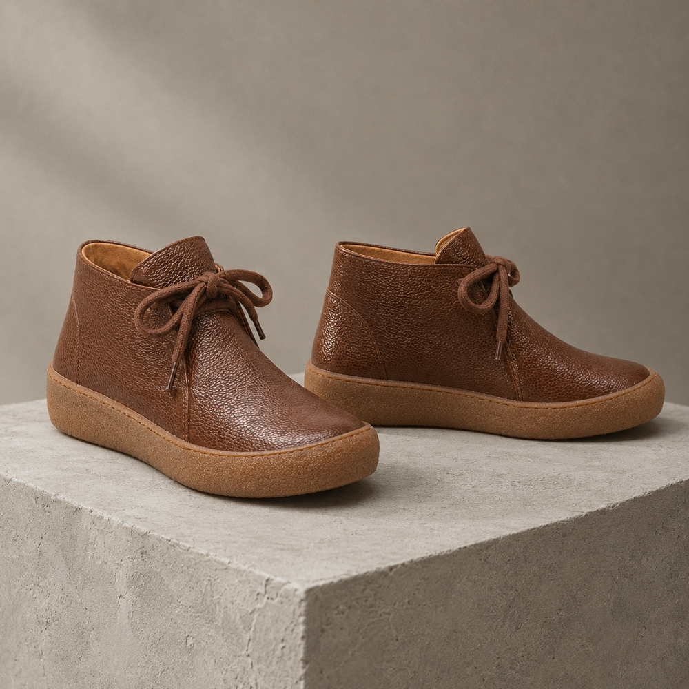 Imola Orthopedic Ankle Boots - Brown - styled