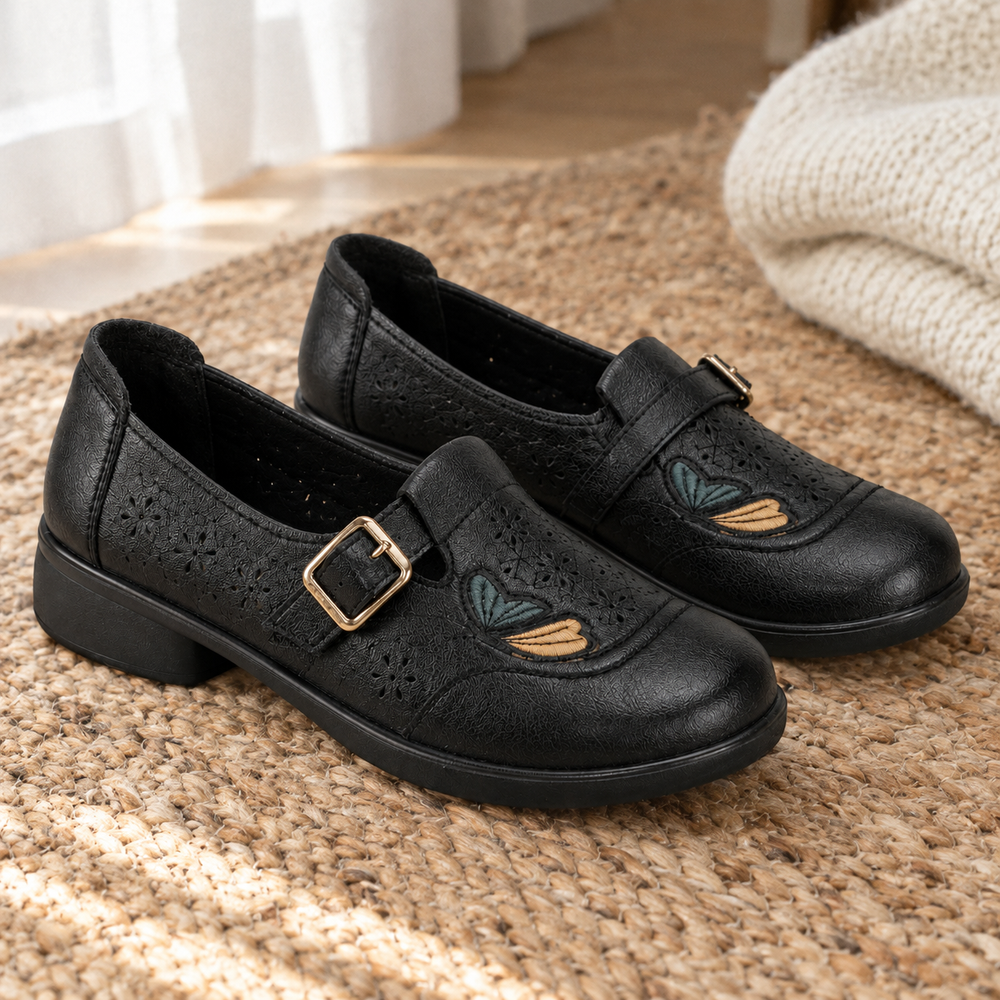 Menaggio Orthopedic Loafers - Black - styled