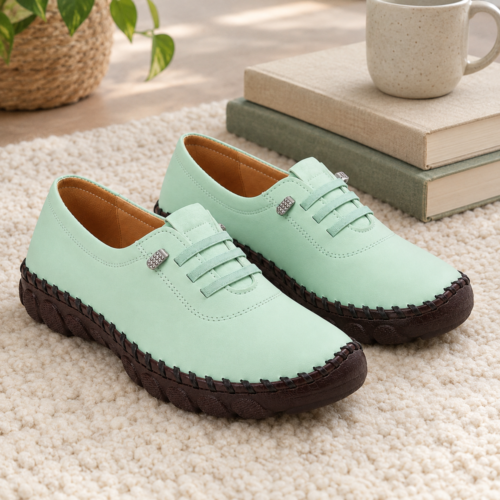 Modena Orthopedic Flats - Sage - styled