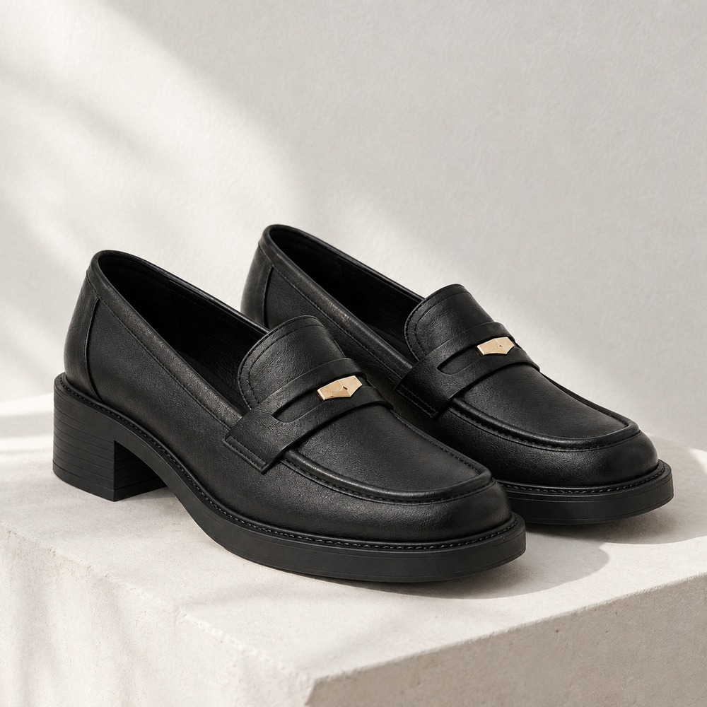 Ostuni Orthopedic Loafers - Black - styled