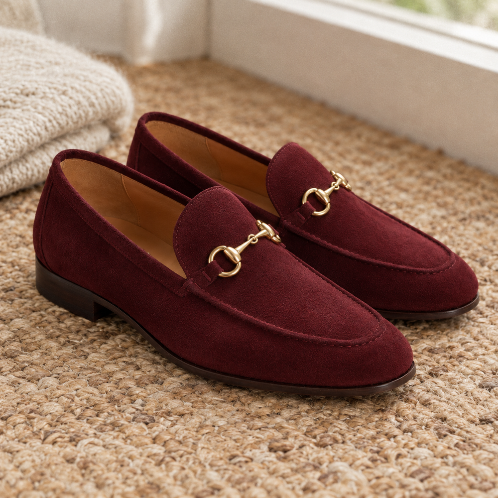The Porto Orthopedic Loafers - Oxblood - styled