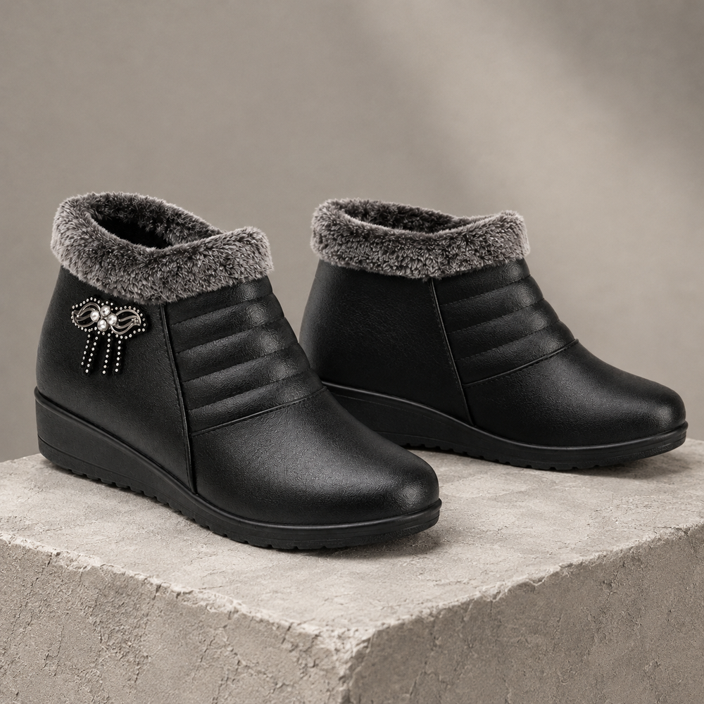 Positano Orthopedic Ankle Boots - Black - styled