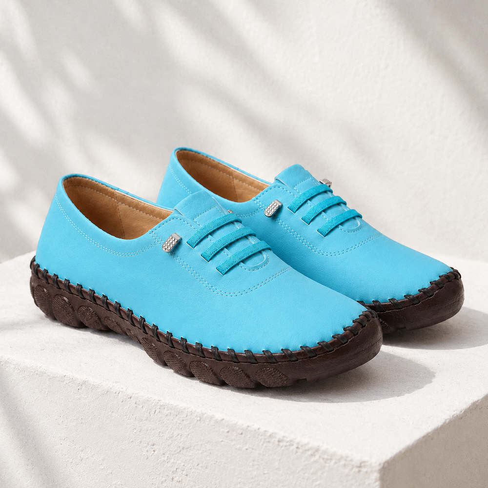 Ravenna Orthopedic Flats - Teal - styled