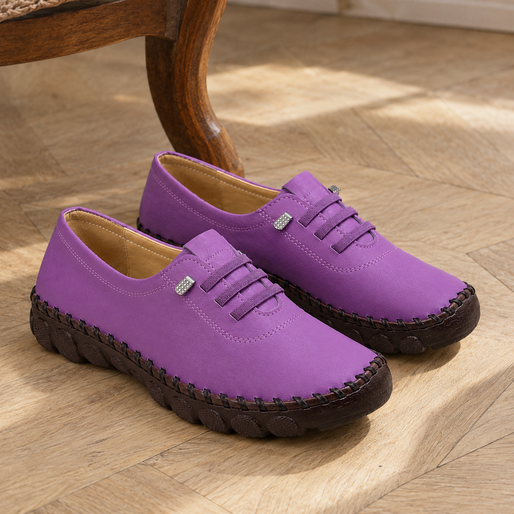 Rimini Orthopedic Flats - Purple - styled