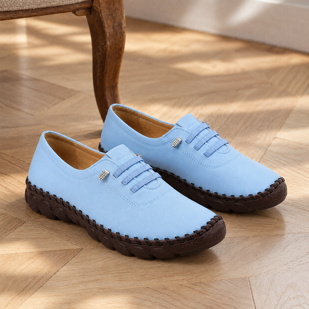 Rimini Orthopedic Flats - Sky - styled